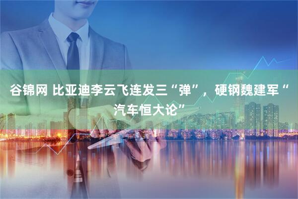谷锦网 比亚迪李云飞连发三“弹”，硬钢魏建军“汽车恒大论”