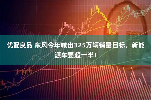 优配良品 东风今年喊出325万辆销量目标，新能源车要超一半！